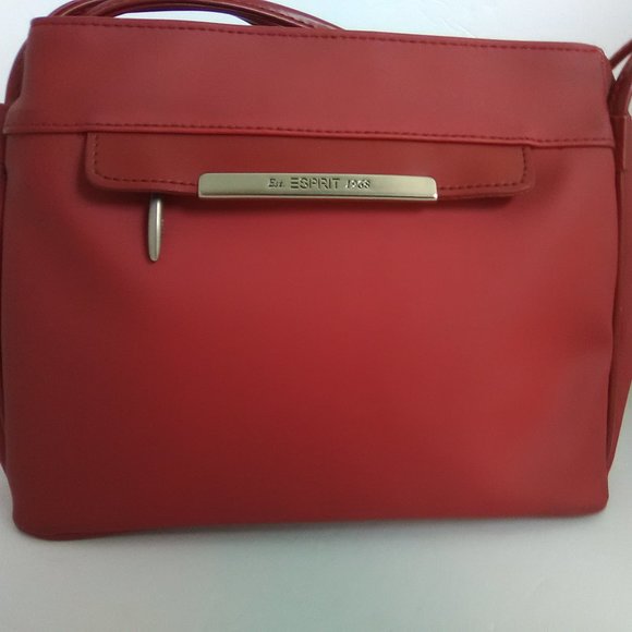 Vintage Esprit Red Medium Size Shoulder Bag/Pocketbook - Picture 1 of 13